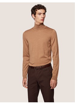 Boss Golf Musso-P 50392083 Brązowy Slim Fit ze sklepu MODIVO w kategorii Swetry męskie - zdjęcie 181038259