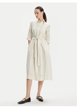 Max Mara Leisure Sukienka koszulowa Nocino 2416221028 Écru Regular Fit ze sklepu MODIVO w kategorii Sukienki - zdjęcie 181038535