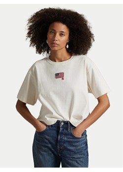 Polo Ralph Lauren T-Shirt 211973129001 Biały Relaxed Fit ze sklepu MODIVO w kategorii Bluzki damskie - zdjęcie 181038599