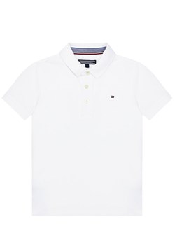 Tommy Hilfiger Polo Boys Tommy KB0KB03975 S Biały Regular Fit ze sklepu MODIVO w kategorii T-shirty chłopięce - zdjęcie 181038635