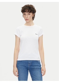 Pepe Jeans T-Shirt PL506037 Biały Regular Fit ze sklepu MODIVO w kategorii Bluzki damskie - zdjęcie 181038818