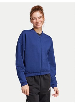 adidas Bluza Essentials Contemporary Logo JD9968 Granatowy Loose Fit ze sklepu MODIVO w kategorii Bluzy damskie - zdjęcie 181038879