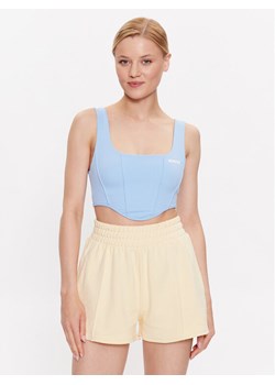 Guess Top Brigit V3GP02 MC04Z Błękitny Slim Fit ze sklepu MODIVO w kategorii Bluzki damskie - zdjęcie 181039029