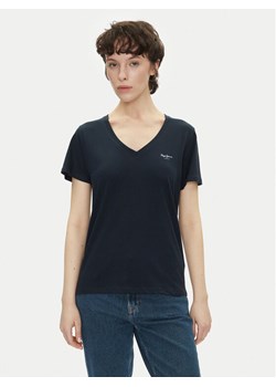 Pepe Jeans T-Shirt Macy PL506051 Granatowy Regular Fit - id: 0000304746536 - marki Pepe Jeans - 181039089 Pepe Jeans T-Shirt Macy PL506051 Granatowy Regular Fit ze sklepu MODIVO w kategorii Bluzki damskie - zdjęcie 181039089