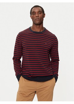Tommy Hilfiger Sweter Essential MW0MW14748 Granatowy Regular Fit ze sklepu MODIVO w kategorii Swetry męskie - zdjęcie 181039275