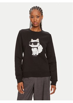 KARL LAGERFELD Bluza Ikonik 2.0 230W1802 Czarny Regular Fit ze sklepu MODIVO w kategorii Bluzy damskie - zdjęcie 181039406
