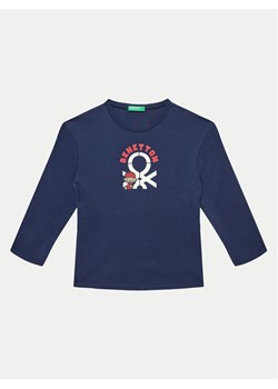 United Colors Of Benetton Bluzka 3I1XG10F2 Granatowy Regular Fit ze sklepu MODIVO w kategorii T-shirty chłopięce - zdjęcie 181039799