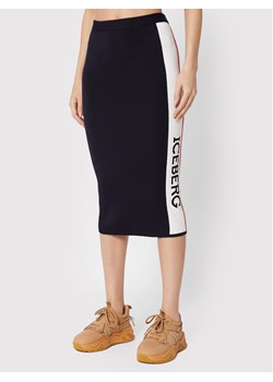 Iceberg Spódnica ołówkowa 22II2P0AC027010 Granatowy Slim Fit ze sklepu MODIVO w kategorii Spódnice - zdjęcie 181039928