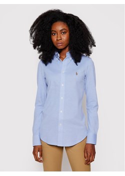Polo Ralph Lauren Koszula 211664427001 Błękitny Slim Fit ze sklepu MODIVO w kategorii Koszule damskie - zdjęcie 181039948