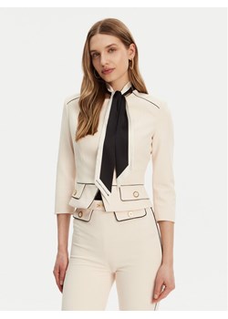 Elisabetta Franchi Marynarka GI-T51-51E2-V560 Écru Regular Fit ze sklepu MODIVO w kategorii Marynarki damskie - zdjęcie 181040085