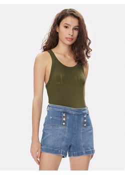 Liu Jo Top MA4327 J4695 Khaki Slim Fit ze sklepu MODIVO w kategorii Bluzki damskie - zdjęcie 181040099