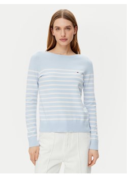Tommy Hilfiger Sweter WW0WW40099 Błękitny Regular Fit ze sklepu MODIVO w kategorii Swetry damskie - zdjęcie 181040219