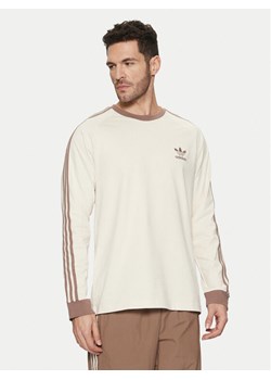 adidas Longsleeve adicolor Classics 3-Stripes JN7022 Écru Slim Fit ze sklepu MODIVO w kategorii T-shirty męskie - zdjęcie 181040476
