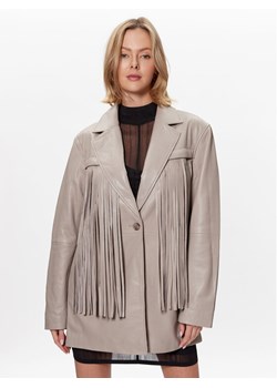 Gestuz Marynarka Avivagz 10906967 Szary Regular Fit ze sklepu MODIVO w kategorii Marynarki damskie - zdjęcie 181040477