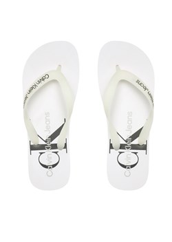 Calvin Klein Jeans Japonki Beach Sandal Monogram Tpu YM0YM00838 Biały ze sklepu MODIVO w kategorii Klapki męskie - zdjęcie 181040487