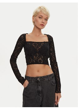 ROTATE Bluzka Amalina 113069100 Czarny Slim Fit ze sklepu MODIVO w kategorii Bluzki damskie - zdjęcie 181040497