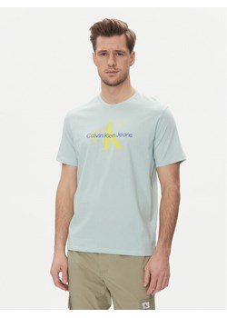 Calvin Klein Jeans T-Shirt Hero LV040EM286 Zielony Regular Fit ze sklepu MODIVO w kategorii T-shirty męskie - zdjęcie 181040516