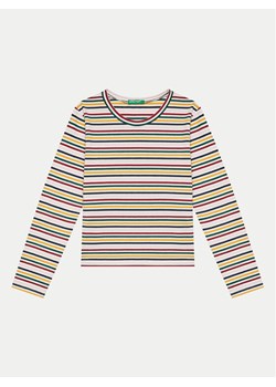 United Colors Of Benetton Bluzka 3XMLC10JJ Kolorowy Slim Fit ze sklepu MODIVO w kategorii Bluzki dziewczęce - zdjęcie 181040539