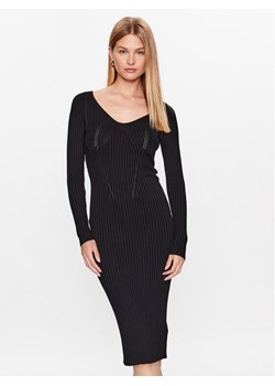 Guess Sukienka dzianinowa W3YK21 Z2U00 Czarny Slim Fit ze sklepu MODIVO w kategorii Sukienki - zdjęcie 181040576