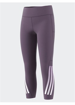 adidas Legginsy Training AEROREADY 3-Stripes High-Rise 7/8 Optime Pocket Leggings IJ7122 Fioletowy ze sklepu MODIVO w kategorii Spodnie dziewczęce - zdjęcie 181040579
