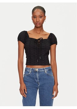 Guess Bluzka W5GP13 KCVA1 Czarny Slim Fit ze sklepu MODIVO w kategorii Bluzki damskie - zdjęcie 181040686