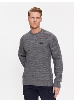 Aeronautica Militare Sweter 232MA1457L509 Szary Regular Fit ze sklepu MODIVO w kategorii Swetry męskie - zdjęcie 181040728