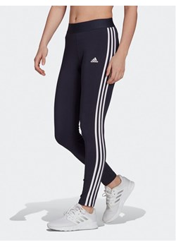 adidas Legginsy 3 Stripes Leggings H07771 Niebieski ze sklepu MODIVO w kategorii Spodnie damskie - zdjęcie 181040906