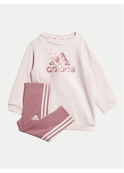 adidas Komplet bluza i legginsy Essentials Allover Print IV7387 Różowy Regular Fit ze sklepu MODIVO w kategorii Komplety dziewczęce - zdjęcie 181041047