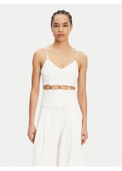 Patrizia Pepe Top 2C1635 A411 Biały Regular Fit ze sklepu MODIVO w kategorii Bluzki damskie - zdjęcie 181041288