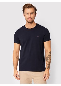Tommy Hilfiger T-Shirt Core Stretch MW0MW27539 Granatowy Slim Fit ze sklepu MODIVO w kategorii T-shirty męskie - zdjęcie 181041457