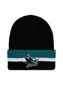47 Brand Czapka NHL San Jose Sharks Split Cuff 47 H-SPLCC22ACE-BK Czarny ze sklepu MODIVO w kategorii Czapki zimowe damskie - zdjęcie 181041815