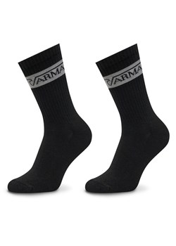 Emporio Armani Underwear Zestaw 2 par wysokich skarpet męskich 303122 4F328 00020 Czarny ze sklepu MODIVO w kategorii Skarpetki męskie - zdjęcie 181042376