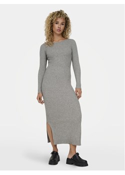 ONLY Sukienka dzianinowa Katia 15324649 Szary Slim Fit ze sklepu MODIVO w kategorii Sukienki - zdjęcie 181042396