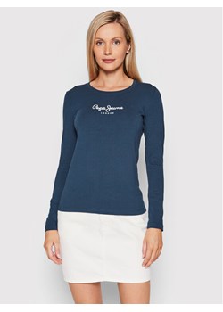 Pepe Jeans Bluzka New Virginia PL505203 Granatowy Slim Fit ze sklepu MODIVO w kategorii Bluzki damskie - zdjęcie 181042446