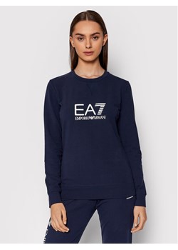 EA7 Emporio Armani Bluza 8NTM35 TJCQZ 1554 Granatowy Regular Fit ze sklepu MODIVO w kategorii Bluzy damskie - zdjęcie 181042517