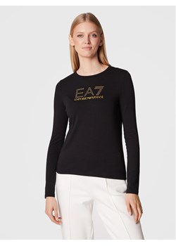EA7 Emporio Armani Bluzka 8NTT51 TJDQZ 1200 Czarny Regular Fit ze sklepu MODIVO w kategorii Bluzki damskie - zdjęcie 181042829
