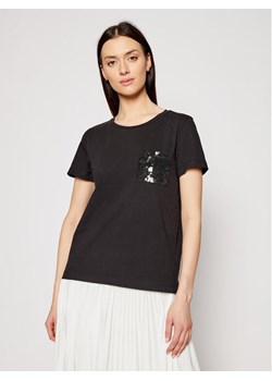 DKNY T-Shirt P0RAOC2R Czarny Regular Fit ze sklepu MODIVO w kategorii Bluzki damskie - zdjęcie 181042908