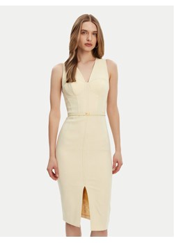 Elisabetta Franchi Sukienka koktajlowa AB-706-51E2-DC7 Żółty Slim Fit ze sklepu MODIVO w kategorii Sukienki - zdjęcie 181042977