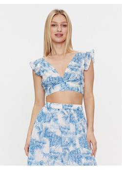 Iconique Bluzka Linda IC24-052 Niebieski Slim Fit ze sklepu MODIVO w kategorii Bluzki damskie - zdjęcie 181043069