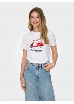 ONLY T-Shirt Kita 15316574 Biały Regular Fit ze sklepu MODIVO w kategorii Bluzki damskie - zdjęcie 181043598