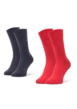 Tommy Hilfiger Zestaw 2 par wysokich skarpet dziecięcych 391334 Czerwony ze sklepu MODIVO w kategorii Skarpetki dziecięce - zdjęcie 181043815