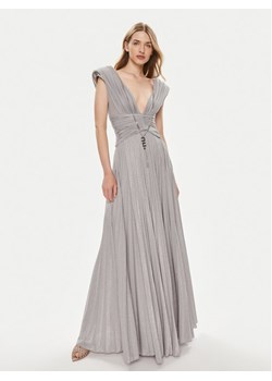 Elisabetta Franchi Sukienka wieczorowa AB-563-41E3-V790 Srebrny Regular Fit ze sklepu MODIVO w kategorii Sukienki - zdjęcie 181044088