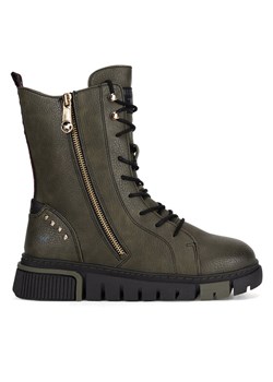 Mustang Botki 1502-502 Khaki ze sklepu MODIVO w kategorii Botki - zdjęcie 181044209