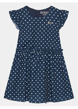 Guess Sukienka codzienna K4GK04 WG5U0 Granatowy Regular Fit ze sklepu MODIVO w kategorii Sukienki dziewczęce - zdjęcie 181044335