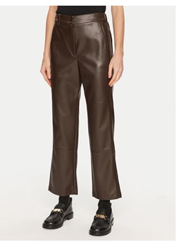 Max Mara Leisure Spodnie z imitacji skóry Struzzo 2426786098 Brązowy Straight Fit ze sklepu MODIVO w kategorii Spodnie damskie - zdjęcie 181044475