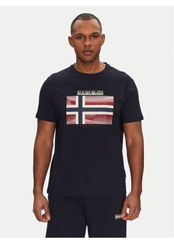 Napapijri T-Shirt S-Lari NP0A4IE51761 Granatowy Regular Fit ze sklepu MODIVO w kategorii T-shirty męskie - zdjęcie 181044517