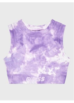 Guess Top J2BI37 MC04N Fioletowy Slim Fit ze sklepu MODIVO w kategorii Bluzki dziewczęce - zdjęcie 181044639