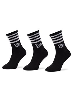New Era Zestaw 3 par wysokich skarpet unisex Stripe Crew 13113627 Czarny ze sklepu MODIVO w kategorii Skarpetki damskie - zdjęcie 181045197