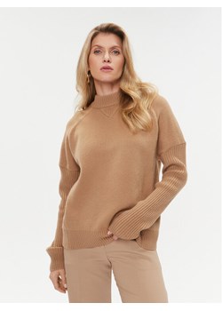Boss Sweter Foltin 50501575 Beżowy Relaxed Fit ze sklepu MODIVO w kategorii Swetry damskie - zdjęcie 181045285