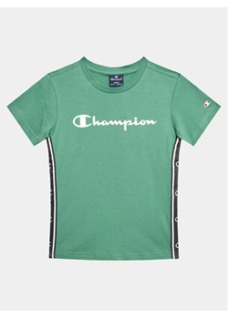Champion T-Shirt 306329 Zielony Regular Fit ze sklepu MODIVO w kategorii T-shirty chłopięce - zdjęcie 181045365